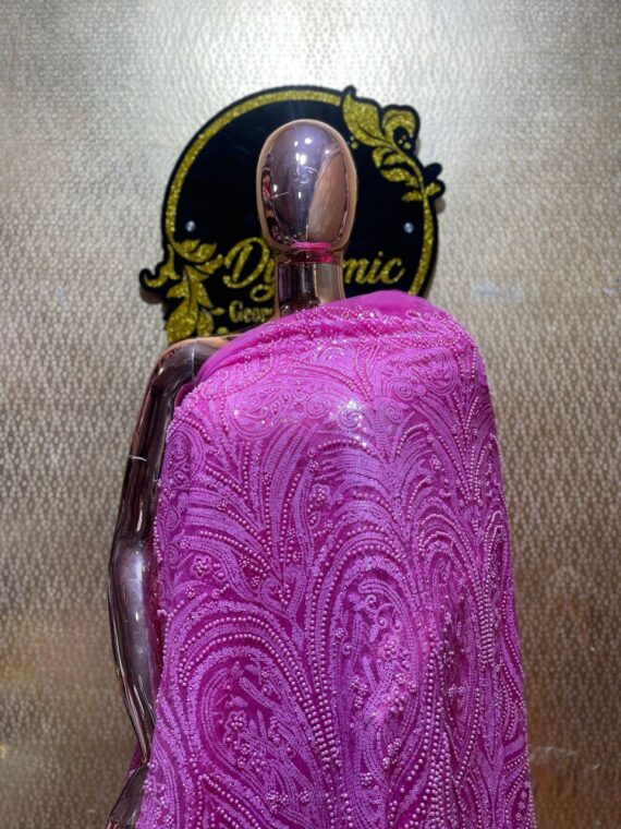 PURPLE BEADED LUXURY LACE