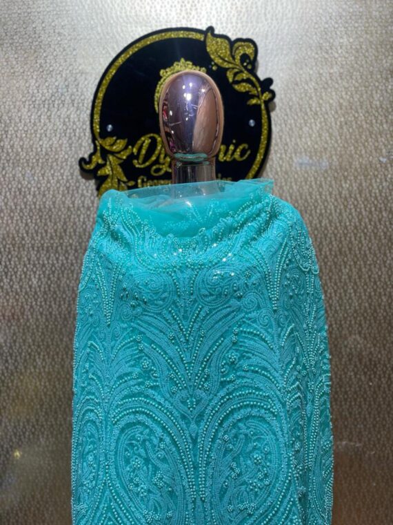 BLUE BEADED LUXURY LACE