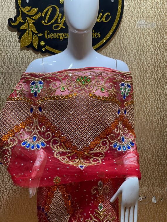 RED VIP SILK ON GEORGE