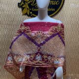 MAROON VIP SILK ON NET GEORGE