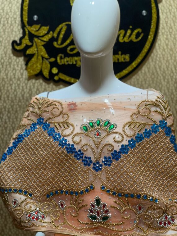 LIGHT CORAL VIP SILK ON GEORGE NET
